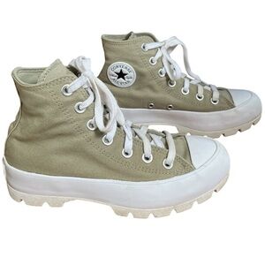 Converse platform lug sole CTAS high tops olive green 5.5
